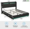 Lit Coffre 160x200 cm, avec LED et USB, Lit Double Voir les images du produit 7