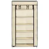 Schuhschrank mit Abdeckung Cremeweiß 58 x 28 x 106 cm Stoff Produktbild-Vorschau 4