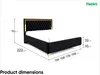 MEBLINI Arona Gold Polsterbett 180x200 mit Stauraum - Produktbild-Vorschau 7
