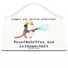 Mr. & Mrs. Panda Schild Feuerwehrfrau Leidenschaft DIN A6 - Produktbild-Vorschau 3
