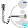 tecuro Siphon extra lang mit Pop Up Ablaufventil verchromt Produktbild-Vorschau 4