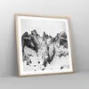 Gerahmtes Poster - Rahmen in heller Eiche - Alpen Schnee Produktbild-Vorschau 8
