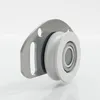 A close-up, studio shot of a roller bearing with a mounting plate against a white background. Produktbild-Vorschau