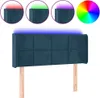 vidaXL LED Kopfteil Dunkelblau 83x16x78/88 cm Samt Produktbild-Vorschau 1