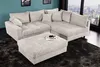 riess-ambiente Modernes Ecksofa KENT 220cm beige Cord inkl. Produktbild-Vorschau 3