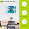ARTland Wandbild Alu für Innen & Outdoor Fensterblick Insel Produktbild-Vorschau 3