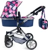 Puppenwagen City Neo blau mit rosa Sternen Produktbild-Vorschau 7