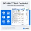 hb-digital 1m CAT 8.1 Patchkabel flach RJ45 Netzwerkkabel Produktbild-Vorschau 3
