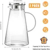 WUWEOT 2 Pack 2 Liter Glaskaraffe Wasserkaraffe mit Produktbild-Vorschau 3