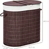 Panier à linge HOMCOM, 100 L, avec couvercle, 2 sacs à Voir les images du produit 3