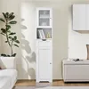 Yaheetech Badezimmerschrank schmal 170 cm Hochschrank Produktbild-Vorschau 1