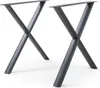 Tischgestell 'Klixjö' 2er-Set Stahl X Form 72 x 70 x 10 cm Produktbild-Vorschau 1