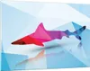 Bilder auf glas - Hai Illustration modern Grafik - 120x80cm Produktbild-Vorschau 1