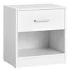 A white nightstand with one drawer and an open shelf. Náhled obrázku produktu
