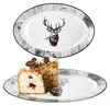 2x Alois Servierplatte oval Porzellan 35,5x24,3cm Hirsch Produktbild-Vorschau 1