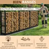 Range-bûches extérieur 335x25x115 cm métal acier galvanisé Voir les images du produit 3
