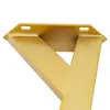 A close-up view of a gold-colored Y-shaped table leg, showing the mounting plate with screw holes. Podgląd zdjęcia produktu