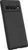 A black silicone phone case for a Google Pixel 6 is shown from a diagonal angle. Produktbild-Vorschau