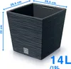vaso da fiori 30cm FURU SQUARE LOW DFS300-S433 antracite in Anteprima dell’immagine prodotto 16