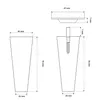 Technical drawings of furniture legs with dimensions. Podgląd zdjęcia produktu