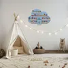 tectake® Wandregal Wolkenoptik, 6 Regalböden, massiv Holz, Produktbild-Vorschau 8