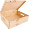 An open wooden box with a lid, shown from a slightly elevated angle against a white background. Produktbild-Vorschau