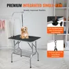 A dog grooming table with a small dog on it, with feature callouts. Anteprima dell’immagine prodotto