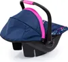 Seggiolino auto per bambole con tettuccio, blu con cuori Anteprima dell’immagine prodotto 9