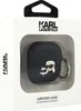 The image shows the retail packaging for a Karl Lagerfeld AirPods case. Voir les images du produit