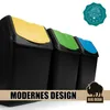 BigDean 3x 25L Mülltrennsystem Küchenmülleimer 3 Fächer Produktbild-Vorschau 7