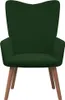 vidaXL Relaxsessel mit Hocker Dunkelgrün Samt Produktbild-Vorschau 5