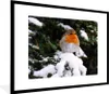 MuchoWow® Gerahmtes Poster Rotkehlchen - Baum - Schnee Produktbild-Vorschau 1