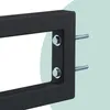 Relaxdays nástěnná konzola, sada 2 ks, 50 cm, ocel, držák Náhled obrázku produktu 7