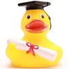 Badeente Akademiker gelb Vinyl 8,5 cm Produktbild-Vorschau 3
