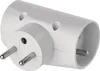 EMOS Douille double 2x ronde + 1x plate, blanc, P0023N Voir les images du produit 1