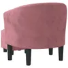 vidaXL Clubsessel mit Fußhocker Rosa Samt Produktbild-Vorschau 5