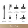 A collage of vacuum cleaner accessories with German labels. Produktbild-Vorschau