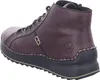 A single brown leather boot with black laces and a black sole, shown from the side. Produktbild-Vorschau