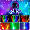 LED-Maske, Handschuhe, Laterne – Halloween-Set, 2-teilig Produktbild-Vorschau