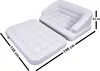 An inflatable sofa and mattress laid out with dimensions indicated. Náhled obrázku produktu