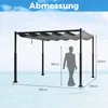 COSTWAY Pergola mit Schiebedach, 3,1x3,1m Pavillon Produktbild-Vorschau 3
