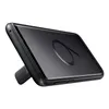 A black Samsung phone case with a kickstand is shown from a side angle against a white background. Produktbild-Vorschau