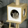 Pawhut Paws Arbre à chat, arbre à grimper jusqu'au plafond, Voir les images du produit 12