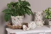 Clayre & Eef Blumentopf Ø 12x10 cm Rosa Beige Keramik Produktbild-Vorschau 2
