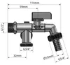 Arco Garten Ventil mit zwei Ausgängen Nano 1/2"x3/4"x3/4", Produktbild-Vorschau 3