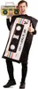 A person wearing a cassette tape costume and holding a boombox. Produktbild-Vorschau