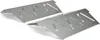 Two metal heat deflectors for a grill, angled and shown against a white background. Produktbild-Vorschau