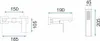 Technical drawings with dimensions of a faucet. Produktbild-Vorschau