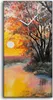 Leinwand Uhr Küche Wohnzimmer Bild 30x60 Wand Bild Wald Produktbild-Vorschau 1