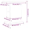 vidaXL Stojan na akvárium biely 75x36x72,5 cm Materiál na Náhľad obrázku produktu 8